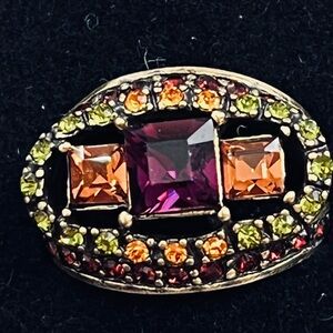 Heidi Daus SIZE 7 “Passion Princess” Swarovski Crystals vintage deco sty…